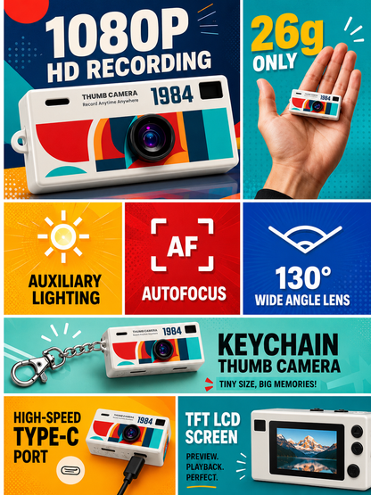 Thumb Camera — Mini Keychain Digicam